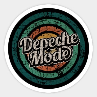 Depeche Mode // Retro Circle Crack Vintage Sticker